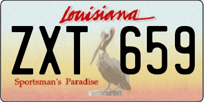 LA license plate ZXT659