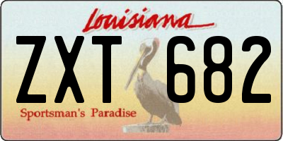 LA license plate ZXT682