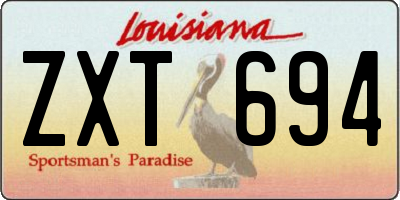 LA license plate ZXT694