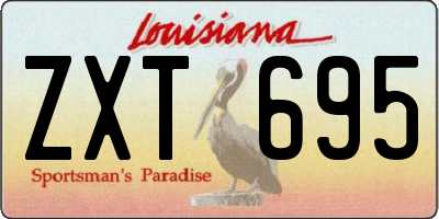 LA license plate ZXT695