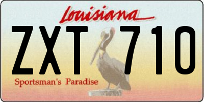 LA license plate ZXT710