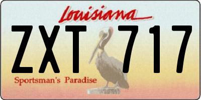 LA license plate ZXT717