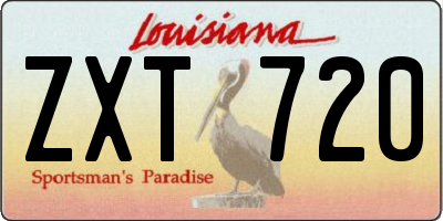 LA license plate ZXT720