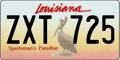 LA license plate ZXT725