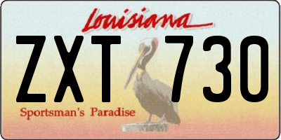 LA license plate ZXT730