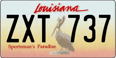 LA license plate ZXT737