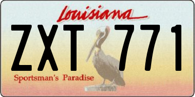 LA license plate ZXT771