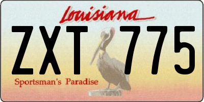 LA license plate ZXT775