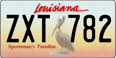LA license plate ZXT782