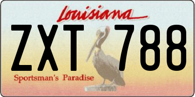 LA license plate ZXT788