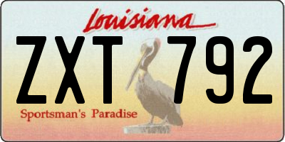 LA license plate ZXT792