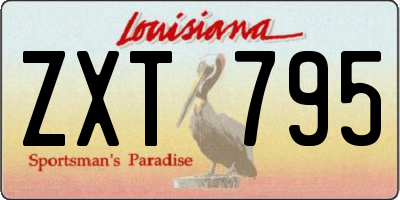 LA license plate ZXT795