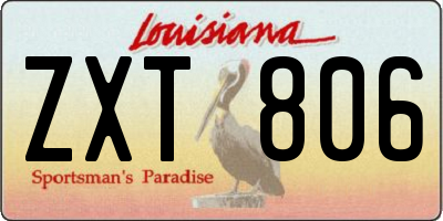 LA license plate ZXT806