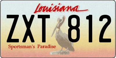 LA license plate ZXT812