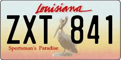 LA license plate ZXT841