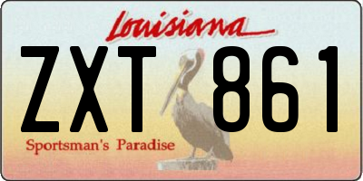 LA license plate ZXT861