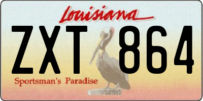 LA license plate ZXT864
