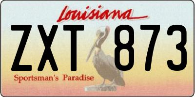 LA license plate ZXT873