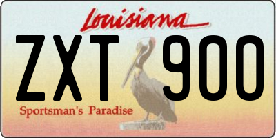 LA license plate ZXT900