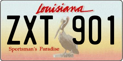 LA license plate ZXT901