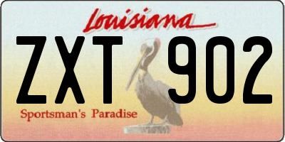LA license plate ZXT902