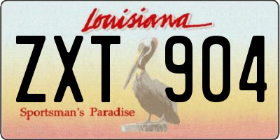 LA license plate ZXT904