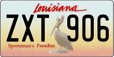 LA license plate ZXT906