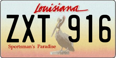 LA license plate ZXT916