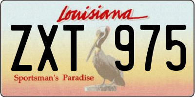 LA license plate ZXT975