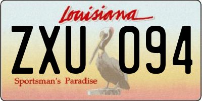 LA license plate ZXU094