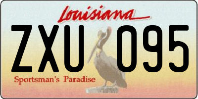 LA license plate ZXU095