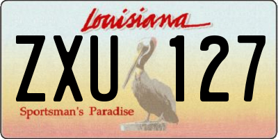 LA license plate ZXU127