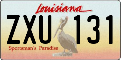 LA license plate ZXU131