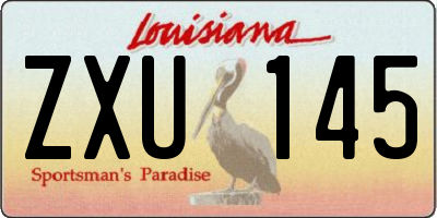 LA license plate ZXU145