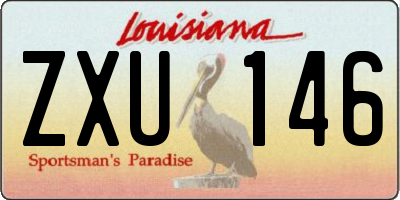 LA license plate ZXU146
