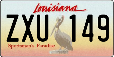 LA license plate ZXU149