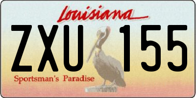 LA license plate ZXU155