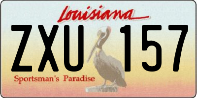 LA license plate ZXU157