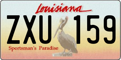 LA license plate ZXU159