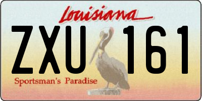 LA license plate ZXU161