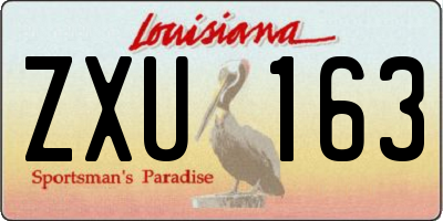 LA license plate ZXU163