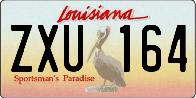 LA license plate ZXU164