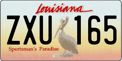 LA license plate ZXU165