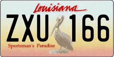 LA license plate ZXU166