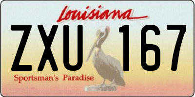 LA license plate ZXU167
