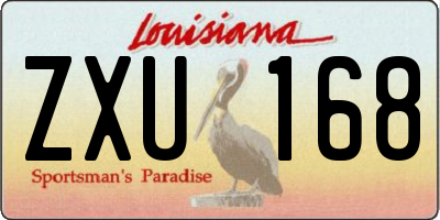 LA license plate ZXU168