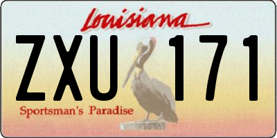 LA license plate ZXU171