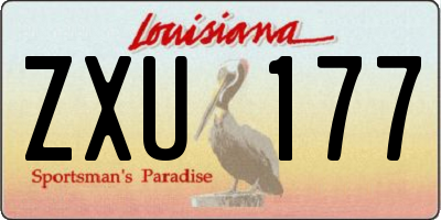 LA license plate ZXU177