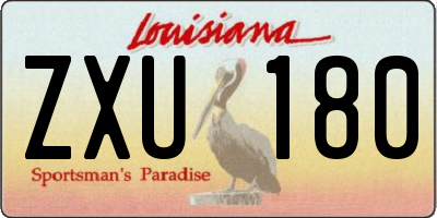 LA license plate ZXU180