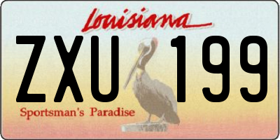 LA license plate ZXU199